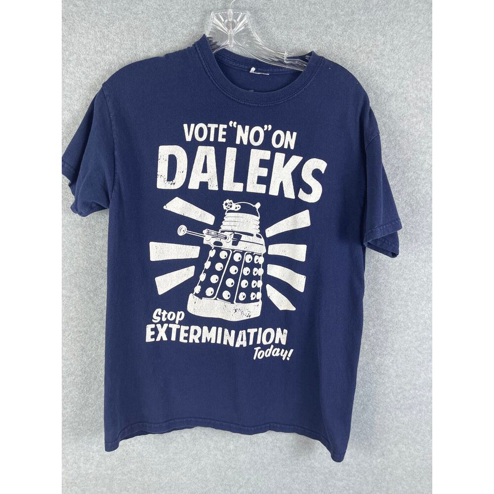 Doctor Who Daleks TV T Shirt Men's Size M Blue